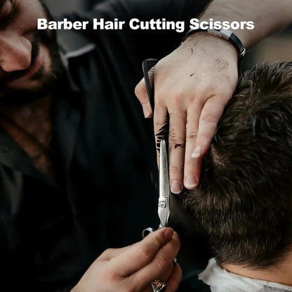 Professional Barber Hair Cutting Scissors Kit – 6.5” Stainless Steel Shears with Case