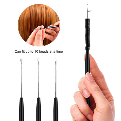 Bite Instruments Hair Extension Loop Tool & Pulling Needle – Micro Bead & Ring Threader