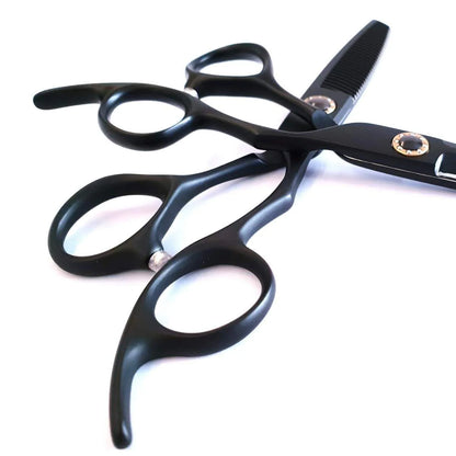 Matte Black Hairdressing Shear Set – Professional Hair Cutting Scissors