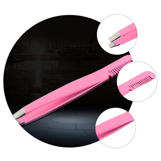 Precision Eyebrow Tweezers with Comb - Shape Your Brows Like a Pro!