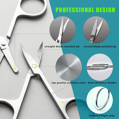 Professional Eyelash Scissors Stainless Steel Manicure & Beauty Scissor for Women