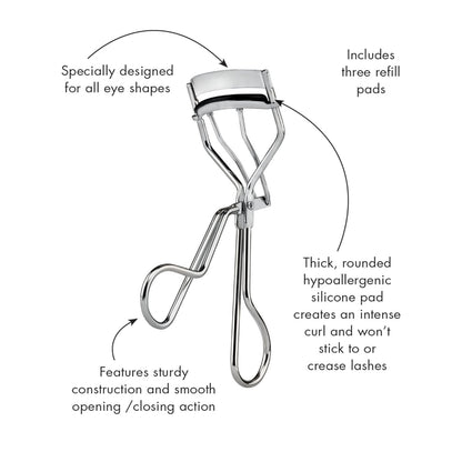 Bite Instruments |Silver Eyelash Curler - Professional Lash Lifting Tool for Eyelash Curl