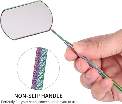 Bite Instruments Rainbow Lash Mirror for Eyelash Extension Makeup Mirror Hand Mirrors for Eyelash Supplies