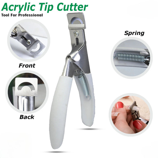 Professional Acrylic False Nail Clippers for Acrylic Nails For Girls Nail Art Bite Instruments