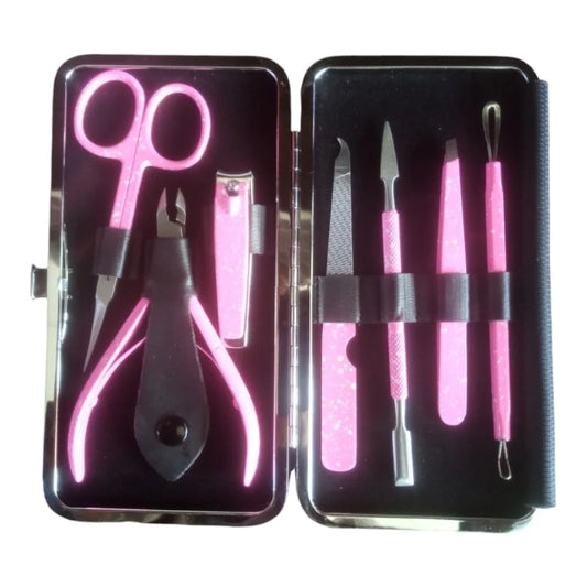 Deluxe 6-Piece Manicure & Pedicure Set in Travel Case - Complete Nail Care Kit