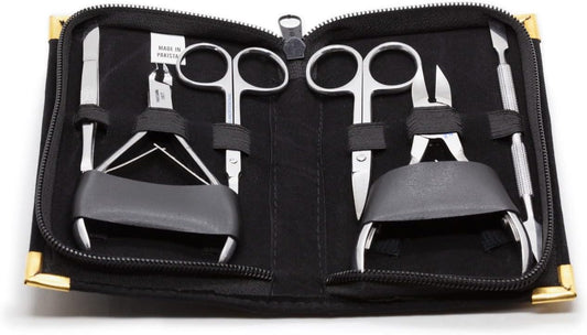 Complete 6-Piece Stainless Steel Manicure & Pedicure Set with Case
