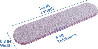 Professional Nail Files 100/180 Grit – Double-Sided Emery Boards for Manicure & Pedicure
