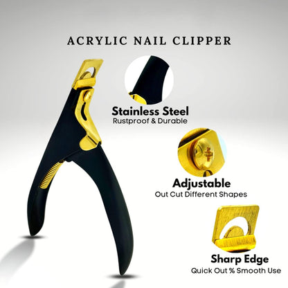 Professional Acrylic False Nail Clippers for Acrylic Nails Nail Tip Cutter Nail Manicure Tool Bite Instruments