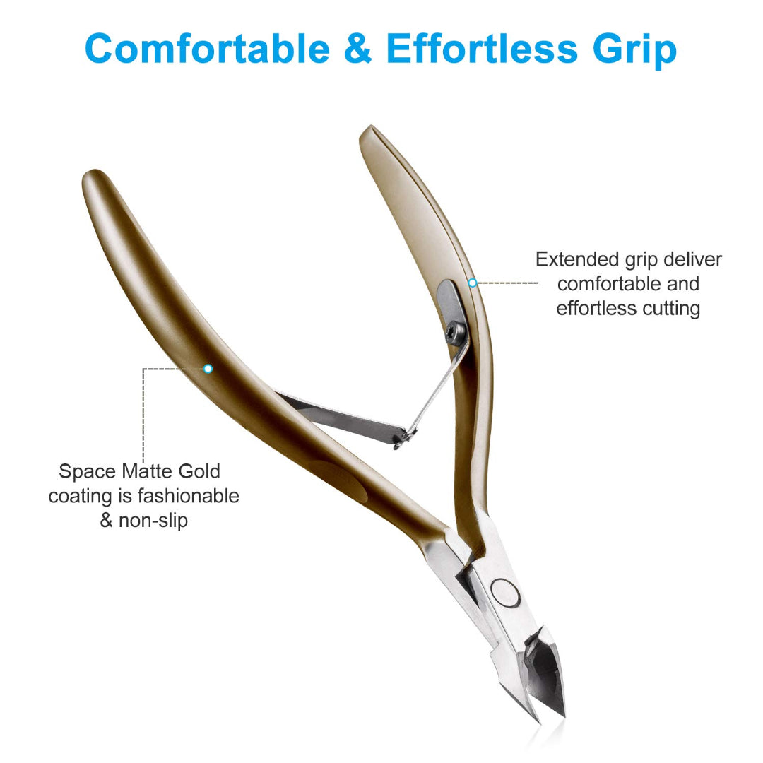 Bite Instruments Ergonomic Cuticle Cutter with Non-Slip Grip