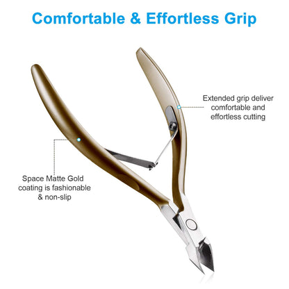 Bite Instruments Ergonomic Cuticle Cutter with Non-Slip Grip