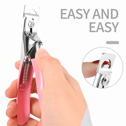 Professional Manicure Tips Cutter Acrylic Nail Clipper False Nail Scissors Edge Art Tool