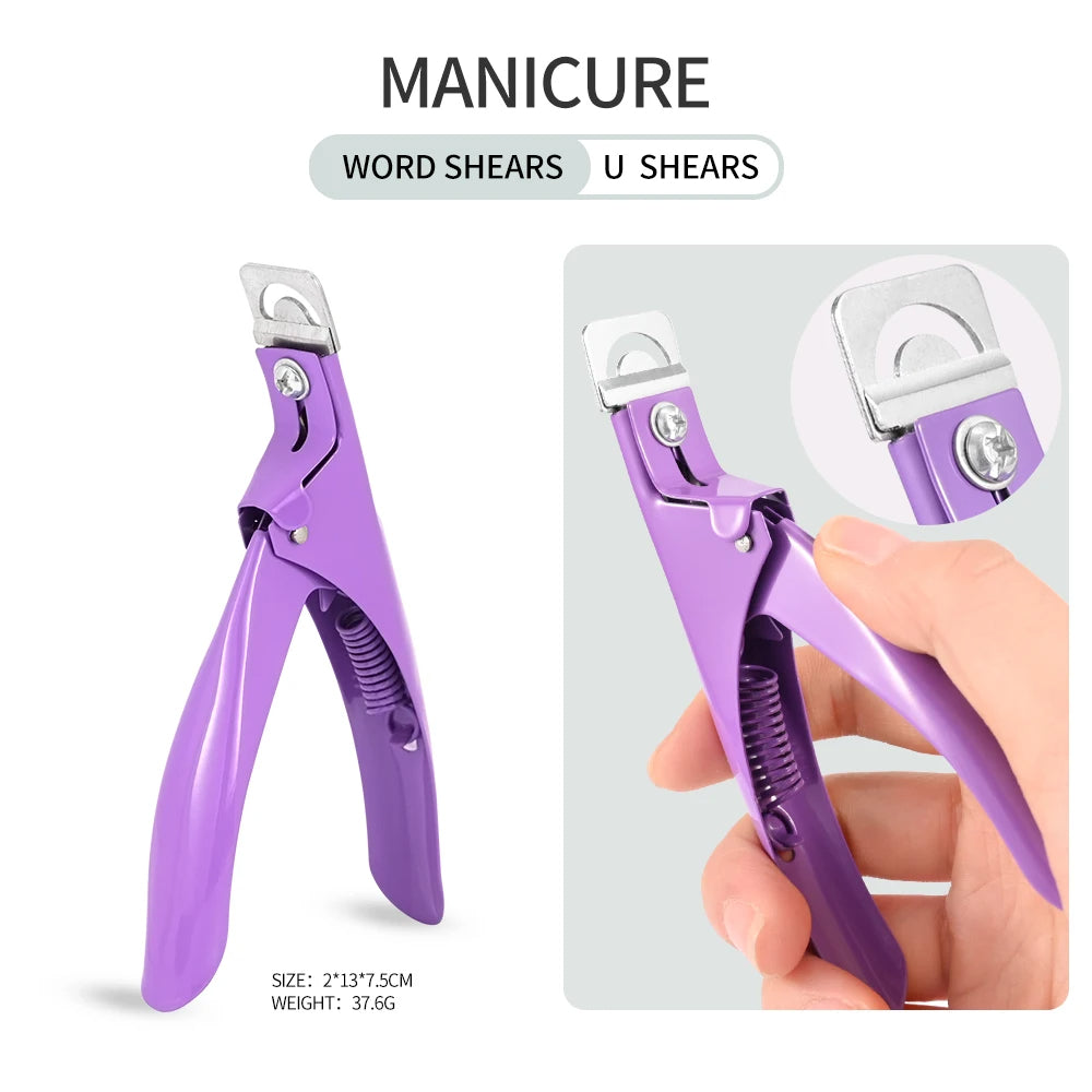 Professional Acrylic False Nail Clippers for Acrylic Nails Bite Instruments