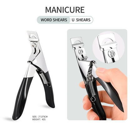 Professional Manicure Tips Cutter Acrylic Nail Clipper False Nail Scissors Edge Art Tool
