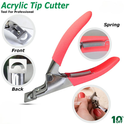 Professional Acrylic False Fake Nail Clipper Art Nail Scissors Manicure Tips Cutter Bite Instruments