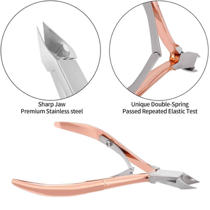 Professional Rose Gold Cuticle Nipper & Pusher Set | Bite Instruments