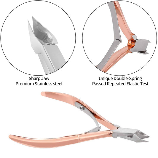 Professional Rose Gold Cuticle Nipper & Pusher Set | Bite Instruments