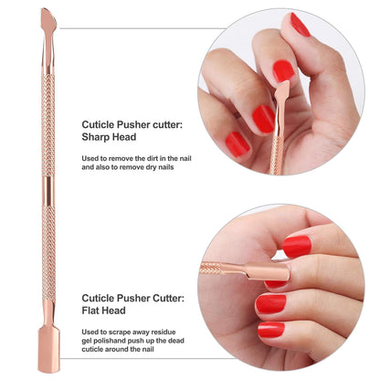 Professional Rose Gold Cuticle Nipper & Pusher Set | Bite Instruments