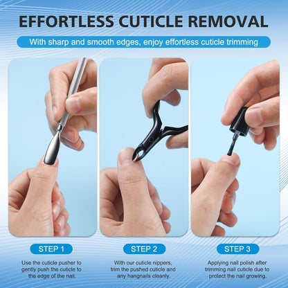Bite Instruments Matte Black Precision Cuticle Nipper | Textured Grip Nail Trimmer