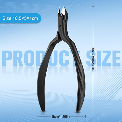 Bite Instruments Matte Black Precision Cuticle Nipper | Textured Grip Nail Trimmer
