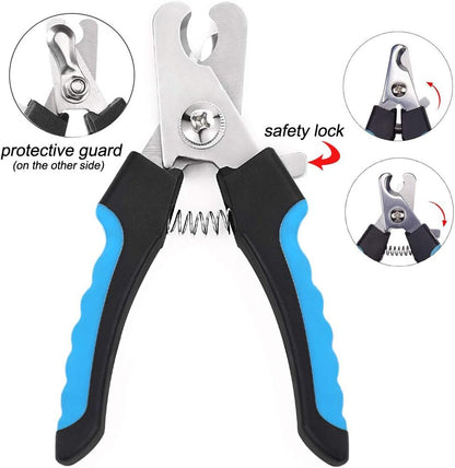 Professional Dog Grooming Kit - All-in-One Scissors Set, Nail Clipper, Comb & File with Case