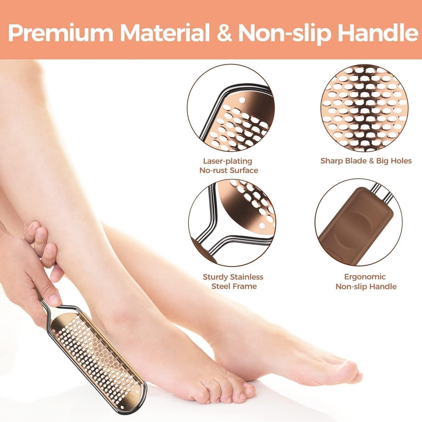 Bite Instruments Foot File – Callus Remover Pedicure Tool for Smooth Feet
