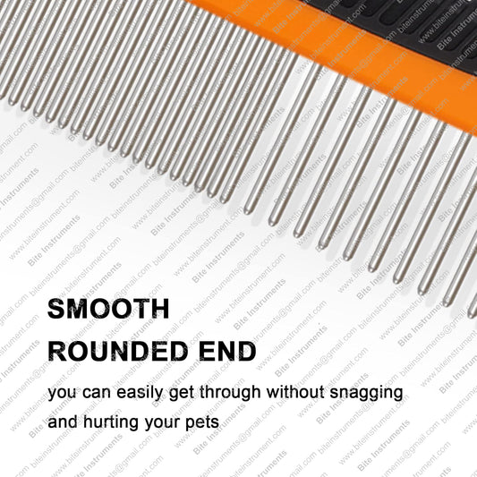 Dog Grooming Comb with Anti-Slip Handle | Bite Instruments