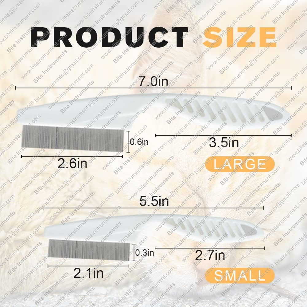 Dog Grooming Comb with Anti-Slip Handle | Bite Instruments