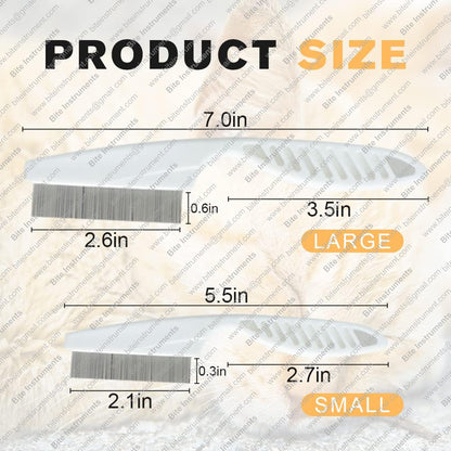 Dog Grooming Comb with Anti-Slip Handle | Bite Instruments