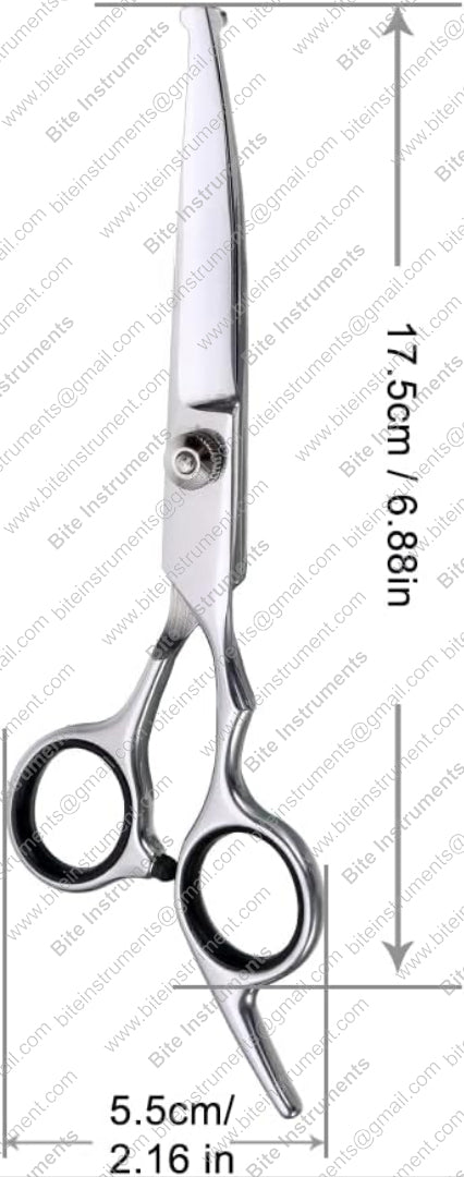 Curved Dog Grooming Scissors | Professional Pet Grooming Tools with Safe Rounded Tips – Bite Instruments