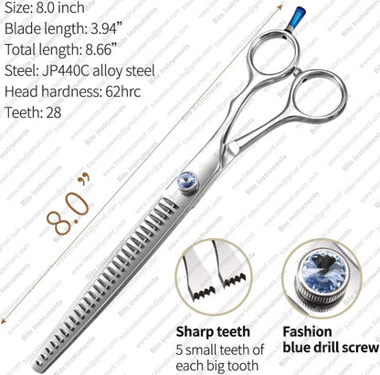Professional 7/7.5/8 Pet Grooming Scissors Thinning Cutting Shears for Dog s/Cats Thinning