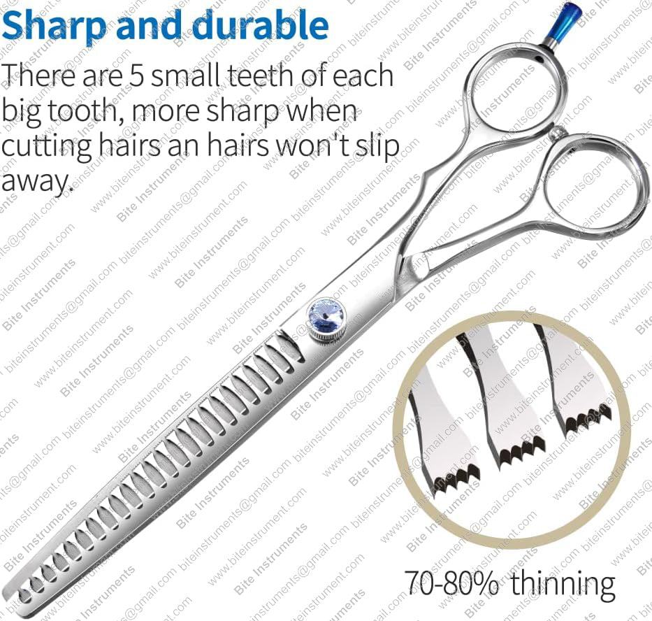 Professional 7/7.5/8 Pet Grooming Scissors Thinning Cutting Shears for Dog s/Cats Thinning