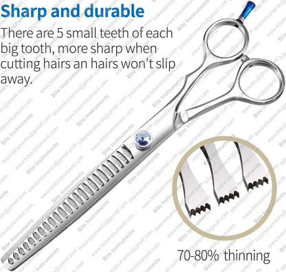 Professional 7/7.5/8 Pet Grooming Scissors Thinning Cutting Shears for Dog s/Cats Thinning