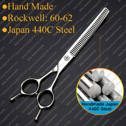 Professional Curved Chunker Dog Grooming Scissors | Bite Instruments