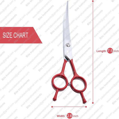 Curved Grooming Scissors for Dogs & Cats – Professional Pet Shears by Bite Instruments