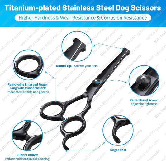 Pet Grooming Scissors Kit – Professional Dog & Cat Hair Cutting Tools | Bite Instruments