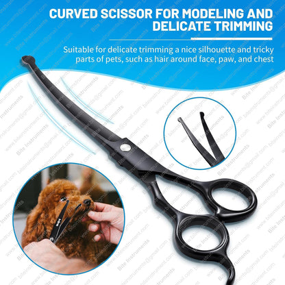 Pet Grooming Scissors Kit – Professional Dog & Cat Hair Cutting Tools | Bite Instruments