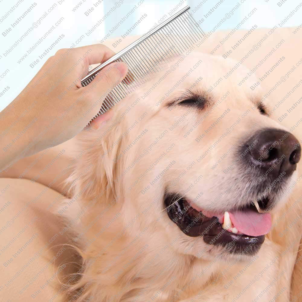 Professional Dog Grooming Comb – Stainless Steel Pet Comb for Dogs & Cats