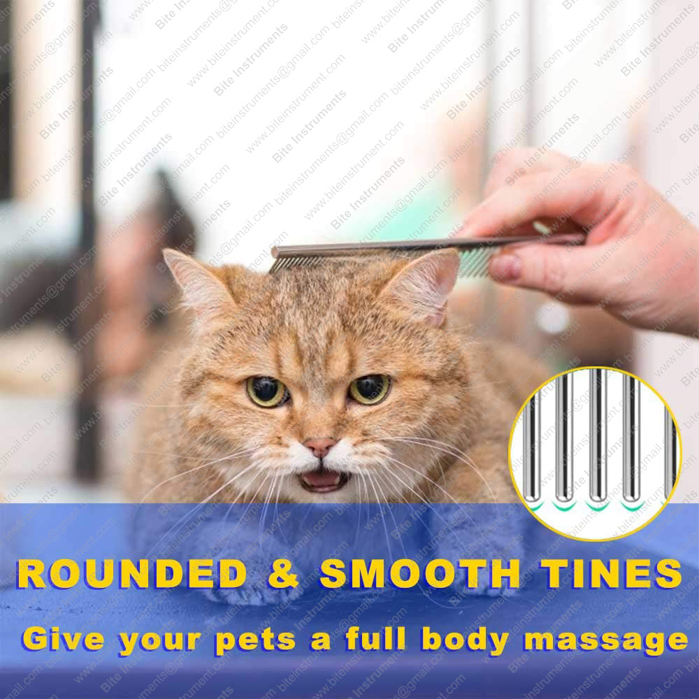 Professional Dog Grooming Comb – Stainless Steel Pet Comb for Dogs & Cats