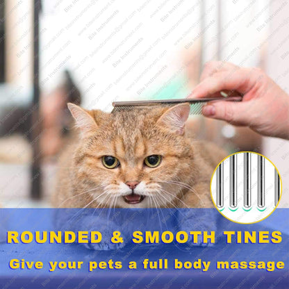Professional Dog Grooming Comb – Stainless Steel Pet Comb for Dogs & Cats