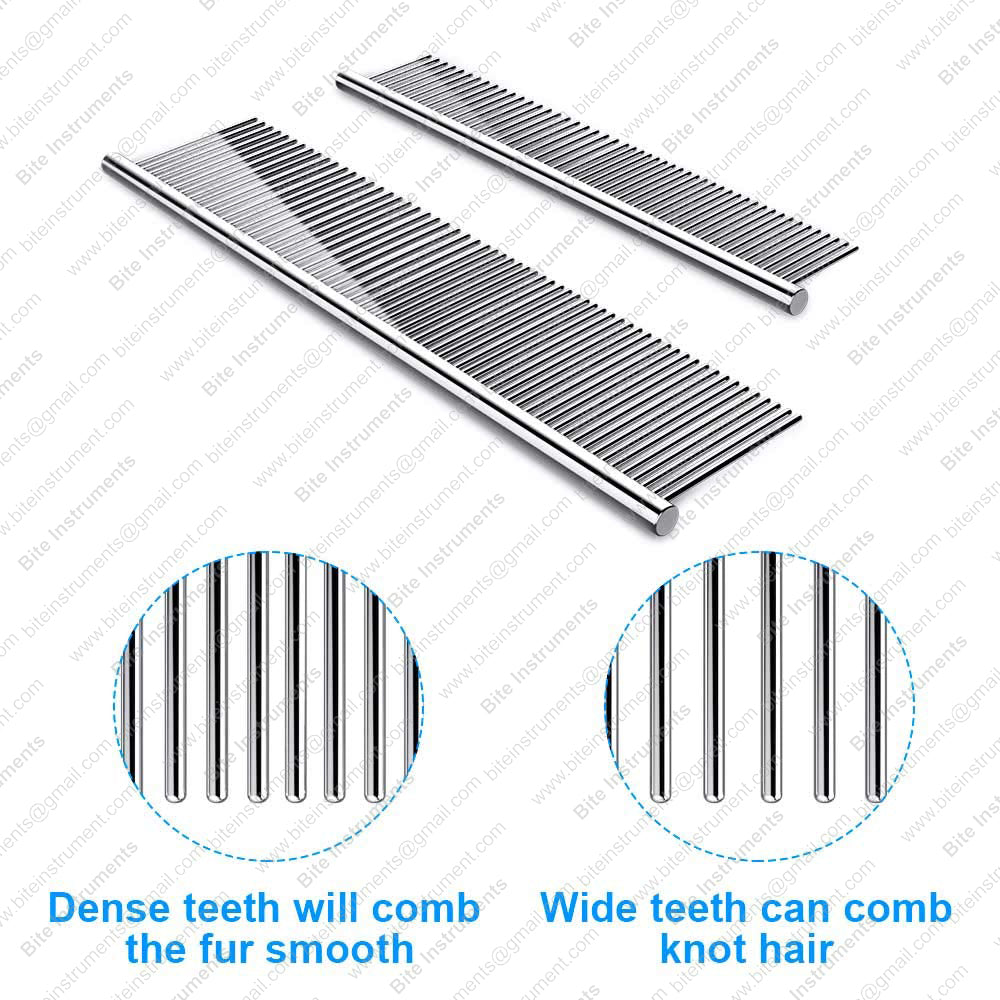 Professional Dog Grooming Comb – Stainless Steel Pet Comb for Dogs & Cats