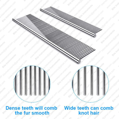 Professional Dog Grooming Comb – Stainless Steel Pet Comb for Dogs & Cats