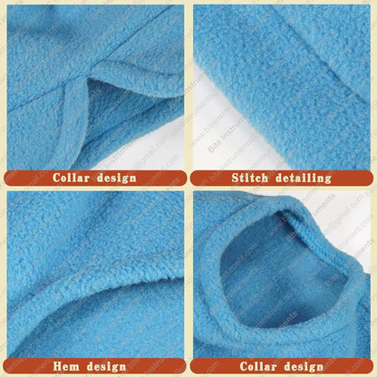 Dog Fleece Jacket – Warm Winter Pet Coat with Leash Ring for Small & Medium Dogs