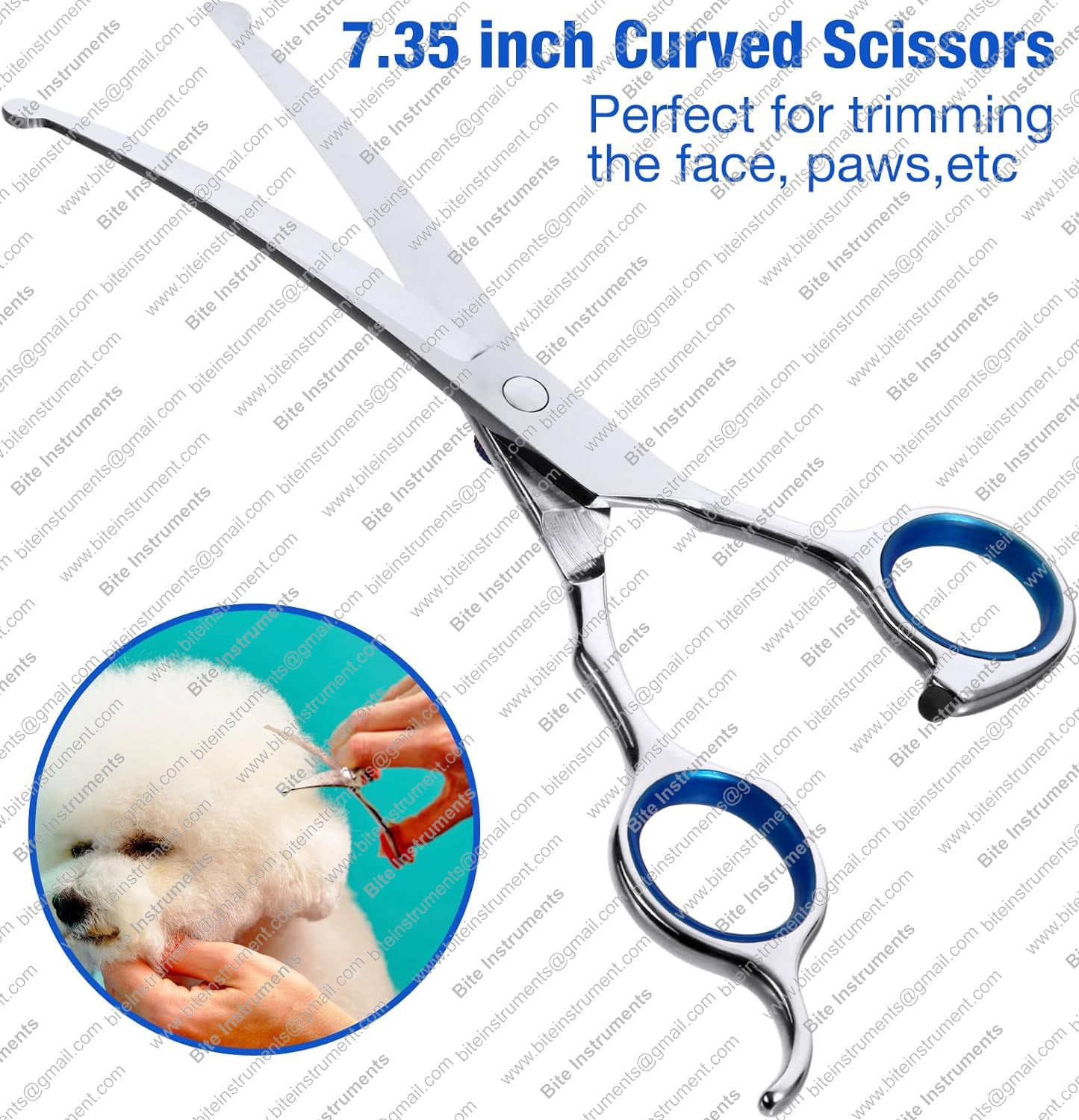Professional Pet Grooming Scissors Kit – Dog & Cat Hair Cutting Shears with Comb | Bite Instruments