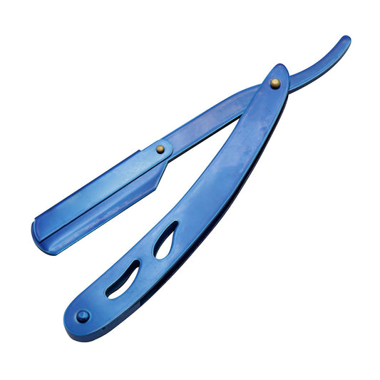 Bite Instruments Professional Hair Cutting Kit - Blue Stainless Steel Shears & Razor Set
