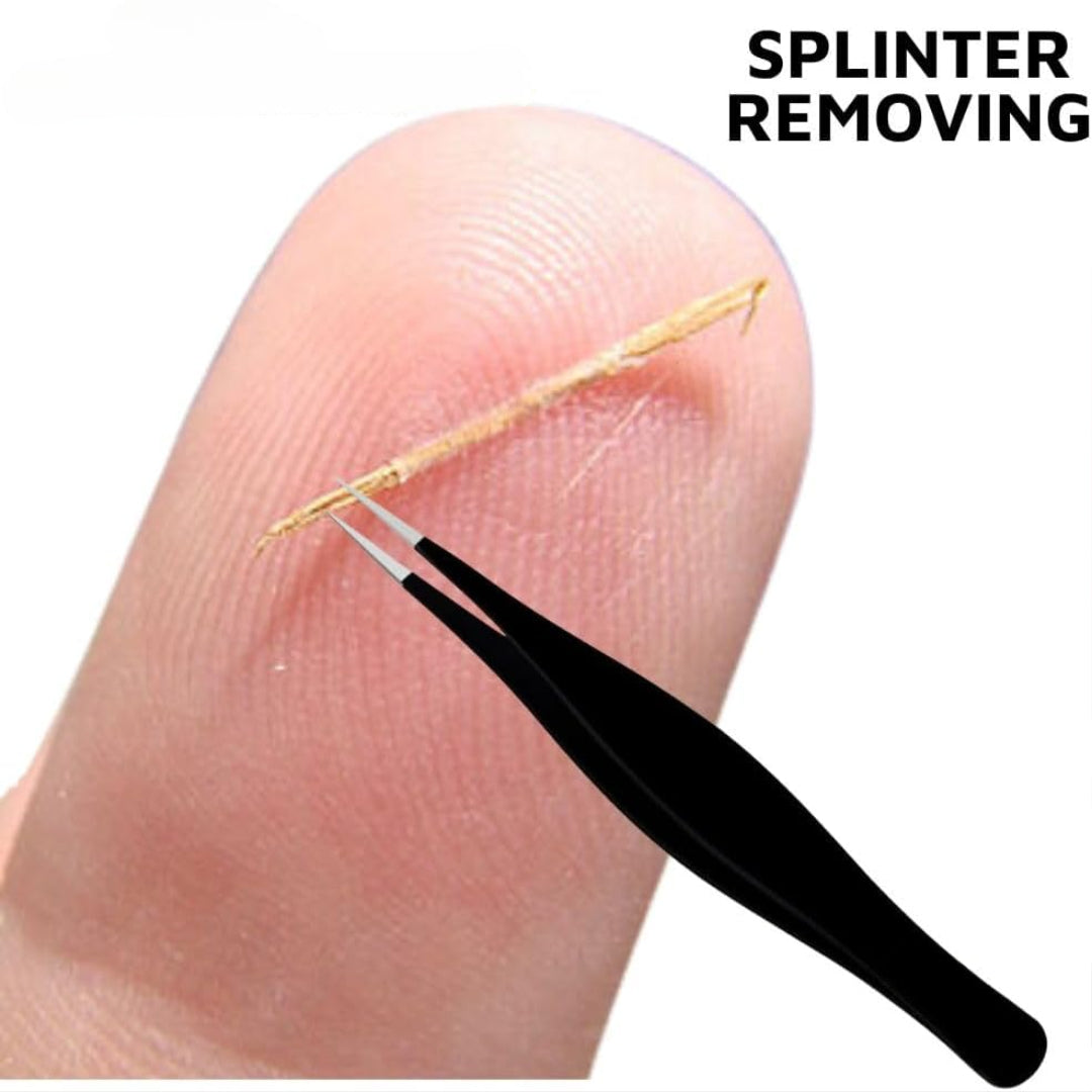 Bite Instruments Sharp Pointed Tweezers Precision Fine Point Tip Ingrown Hair Removal Kit