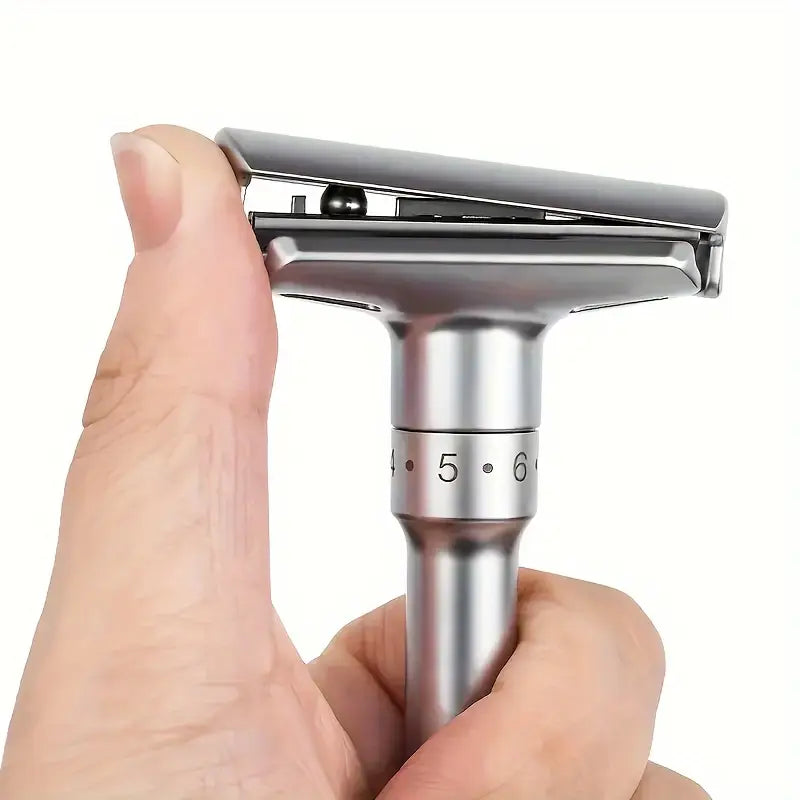 Double-Edged Safety Razor – Stainless Steel (Chrome/Rose Gold Finish)