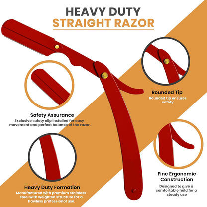 Professional Barber Straight Edge Razor for Comfortable Smooth Shave By Bite Instruments