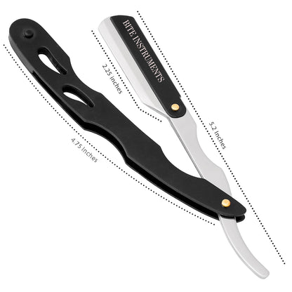Professional Men's Straight Shaving Razors kit With 10 Replaceable Blades
