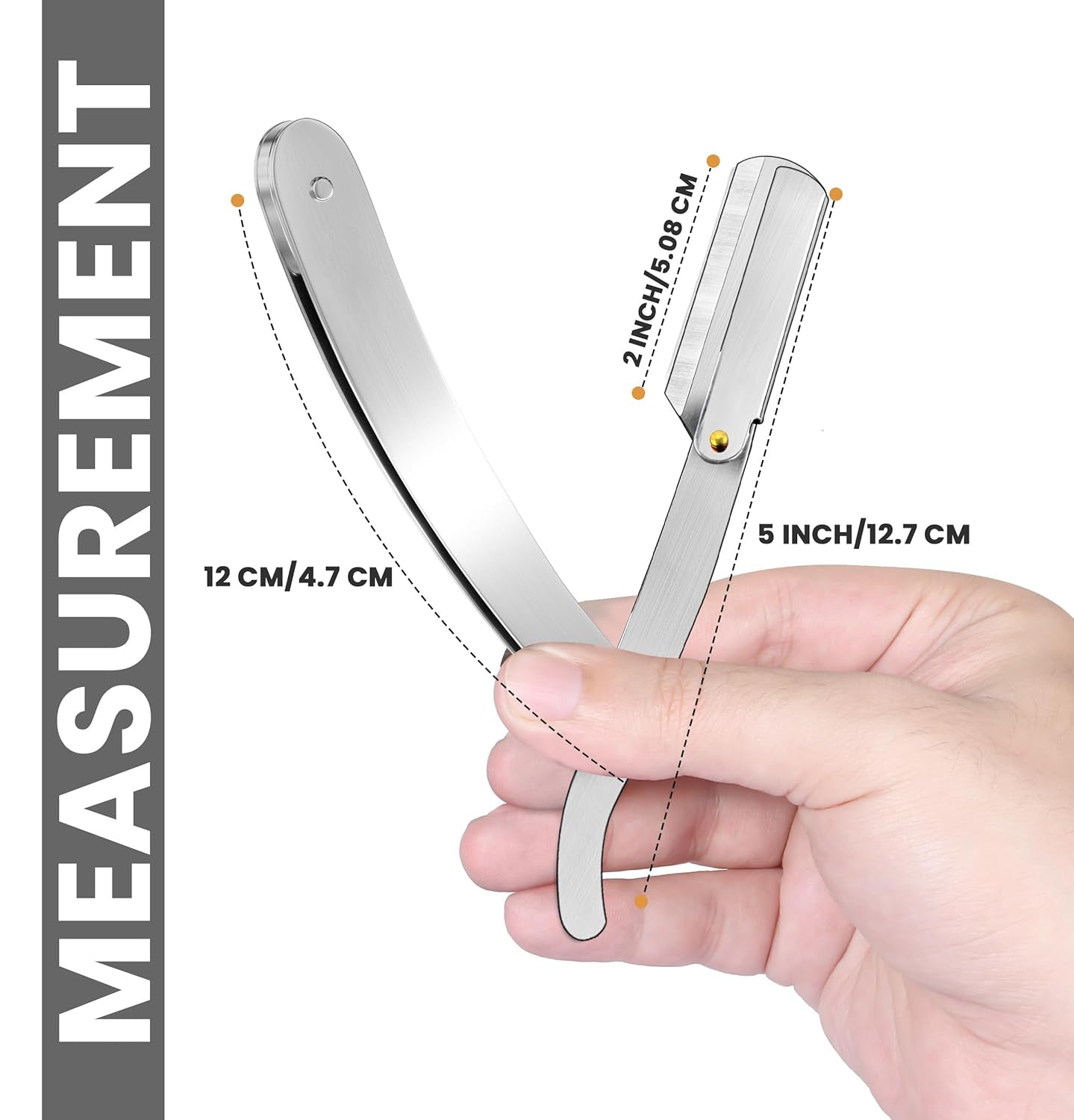 Professional Straight Razor for Men – Barber Straight Edge Razor with 100 Blades