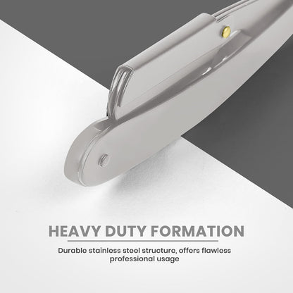 Professional Straight Razor for Men – Barber Straight Edge Razor with 100 Blades